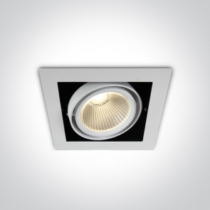 51130/W/W Downlight Led Incastrat, Orientabil, 30W, Dimensiuni 185mm (L) x 185mm (l) x Adancime 105mm